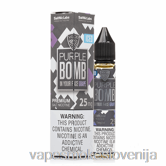 Vape Za Enkratno Uporabo Iced Purple Bomb - Vgod Soli - 30ml 25mg